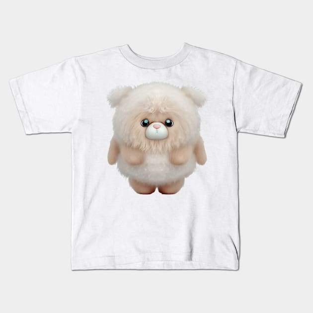 Fluff the Cozy Companion Kids T-Shirt by PixelProphets
